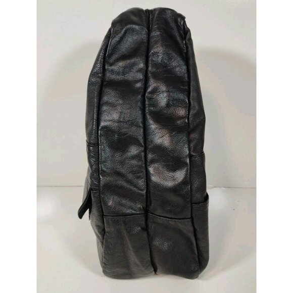 Ace Leather Goods Black Sling Bag Travel Shoulder USA Made 16x9x6 Vintage - Picture 3 of 9